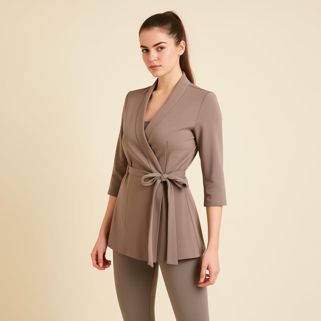Tailored studio wrap jacket