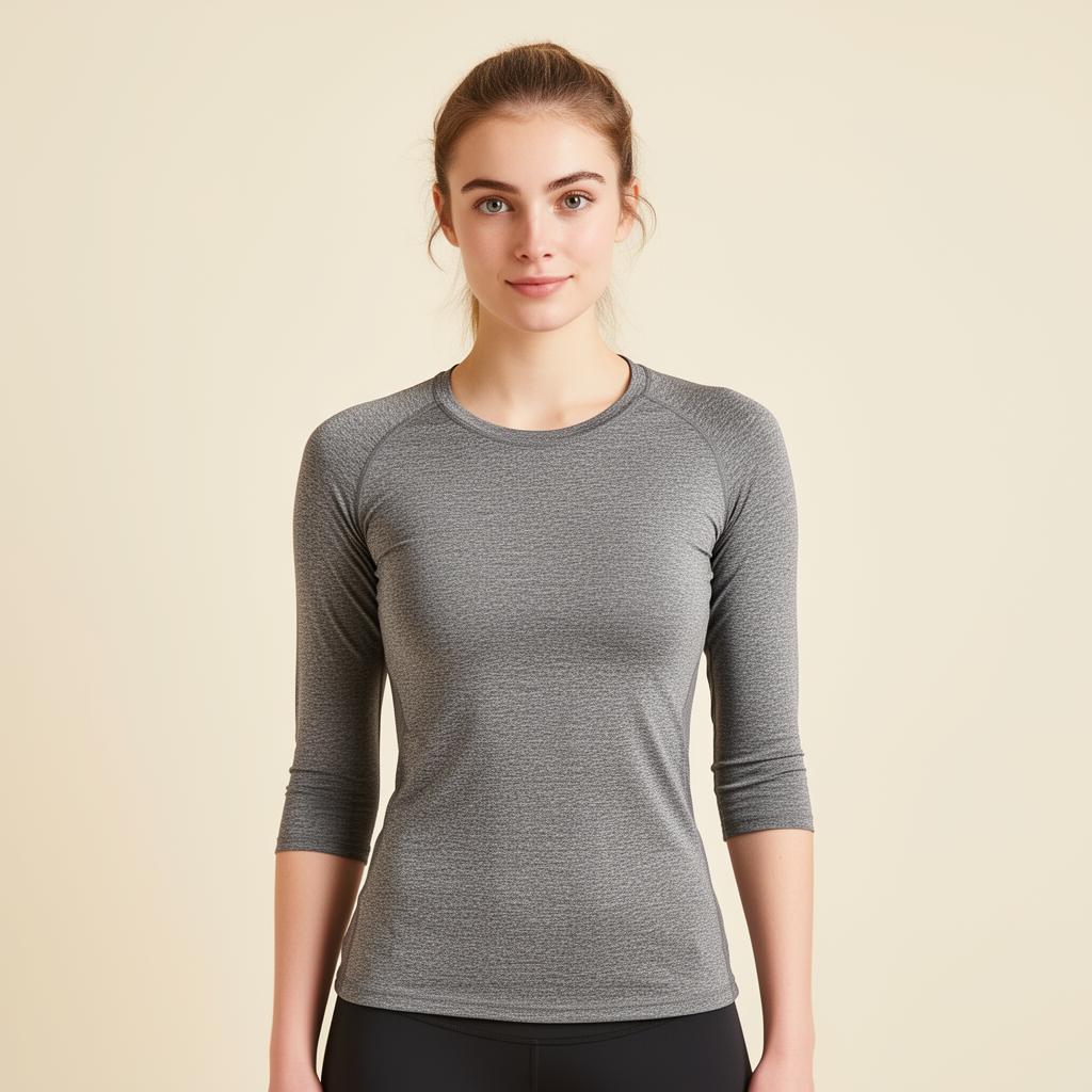 Woman in lightweight training tee