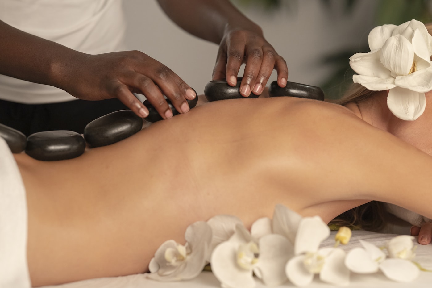 Swedish massage in a calm spa room