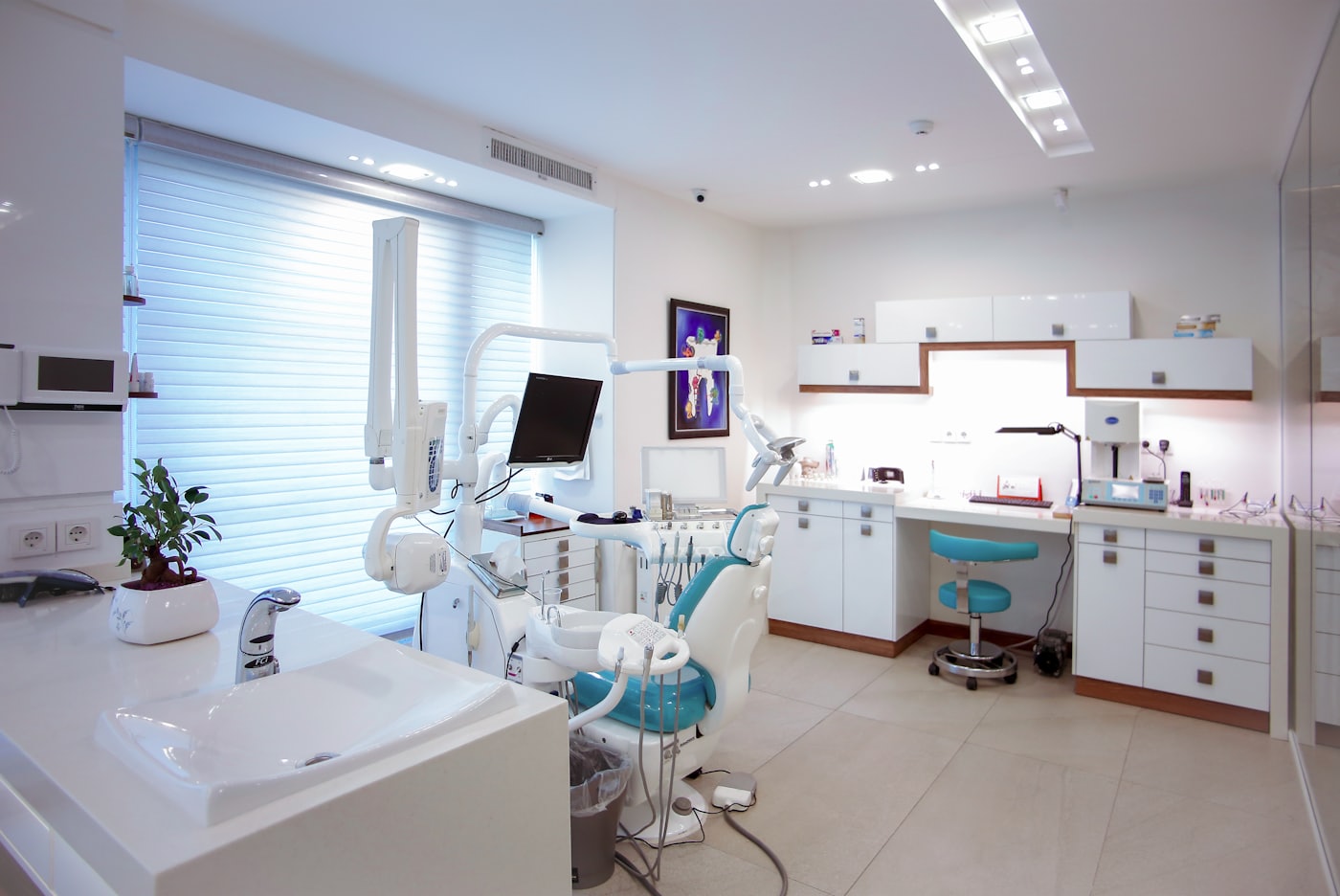 Clean modern dental operatory